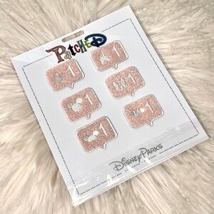 Disney Parks PATCHED Iron On Mickey Minnie Mouse Ears Patches Blush Pink White